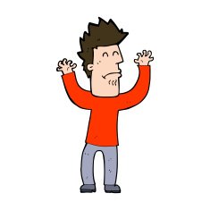 cartoon stressed man N77