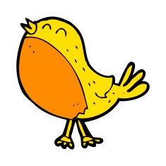cartoon singing bird N27