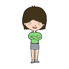 cartoon happy woman N270