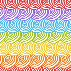 Seamless rainbow doodle background