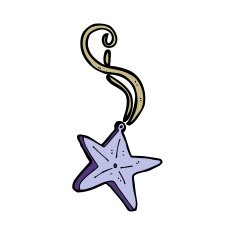 cartoon magic star necklace N11