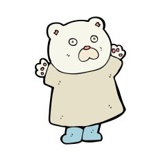funny cartoon polar bear N25