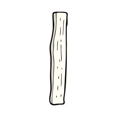 Cartoon Wood Post N12