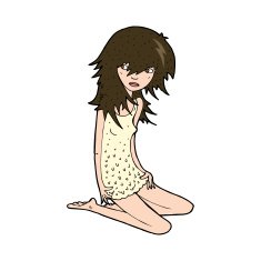 cartoon pretty girl N108