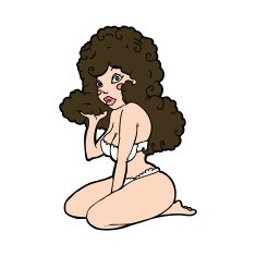 cartoon pin up girl N10