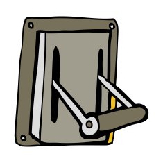 cartoon industrial machine lever N11