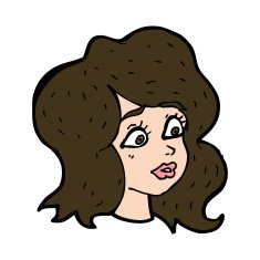 cartoon woman looking concerned N10