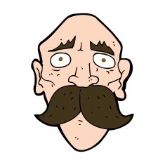 cartoon sad old man N18