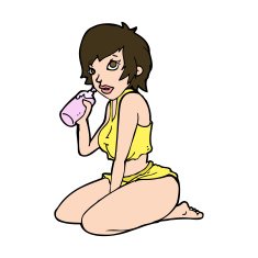 cartoon sexy gym girl N11
