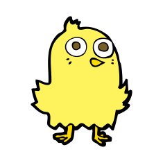 funny cartoon bird N175
