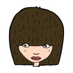 cartoon staring woman N41