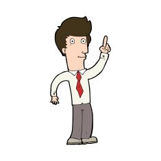 cartoon friendly man with idea N11