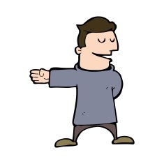 cartoon man gesturing direction N11
