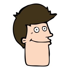 cartoon smiling man N29