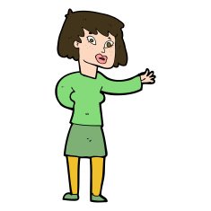 cartoon woman explaining N52