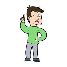 cartoon boy with idea N83