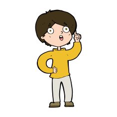 cartoon boy with idea N84