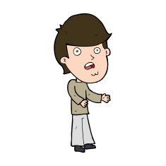cartoon shocked man N131