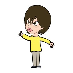 cartoon woman arguing N11