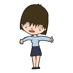 cartoon curious woman N64