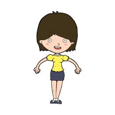 cartoon happy woman N272