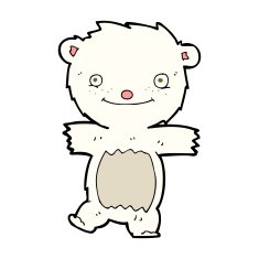 Cartoon Polar Bear Cub N59