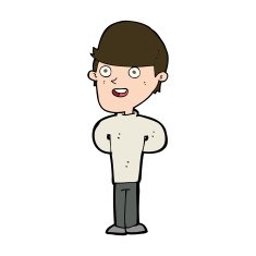 cartoon happy man N485
