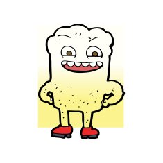 cartoon happy tooth N44