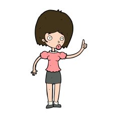 cartoon woman with idea N269