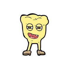 cartoon rotten tooth character N5