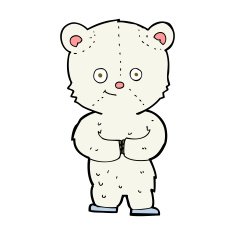 cartoon teddy polar bear cub N10