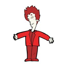 cartoon happy vampire N41