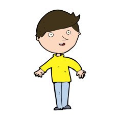 cartoon happy man N486