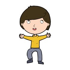 cartoon happy boy N251