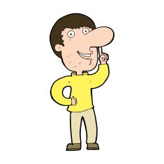 cartoon man with idea N157