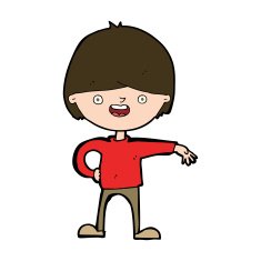 cartoon happy man N487