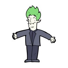 cartoon happy vampire N43