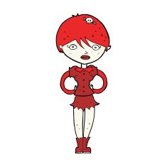 cartoon pretty vampire girl N31