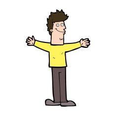 cartoon happy man N489