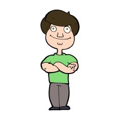 cartoon happy man N490