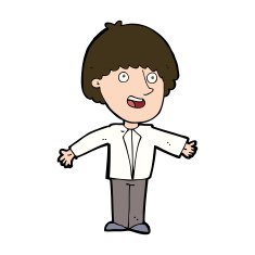 cartoon happy man N491