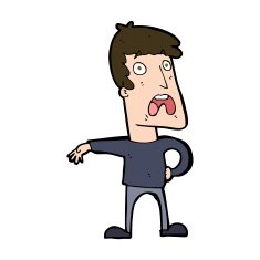 cartoon complaining man N11