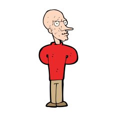 cartoon evil bald man N11