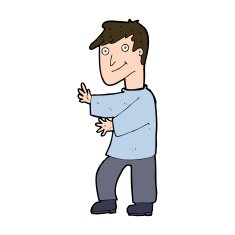 cartoon happy man N492
