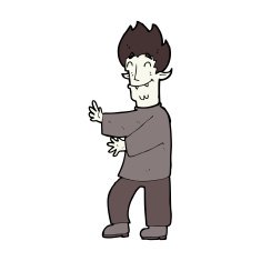 cartoon excited vampire N11
