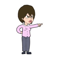 cartoon woman accusing N23