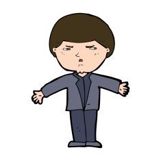 cartoon annoyed man N84