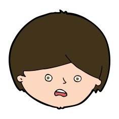 cartoon unhappy boy N61