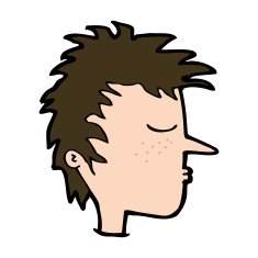 cartoon male face N20