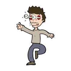 cartoon terrified man with eyes popping out N11